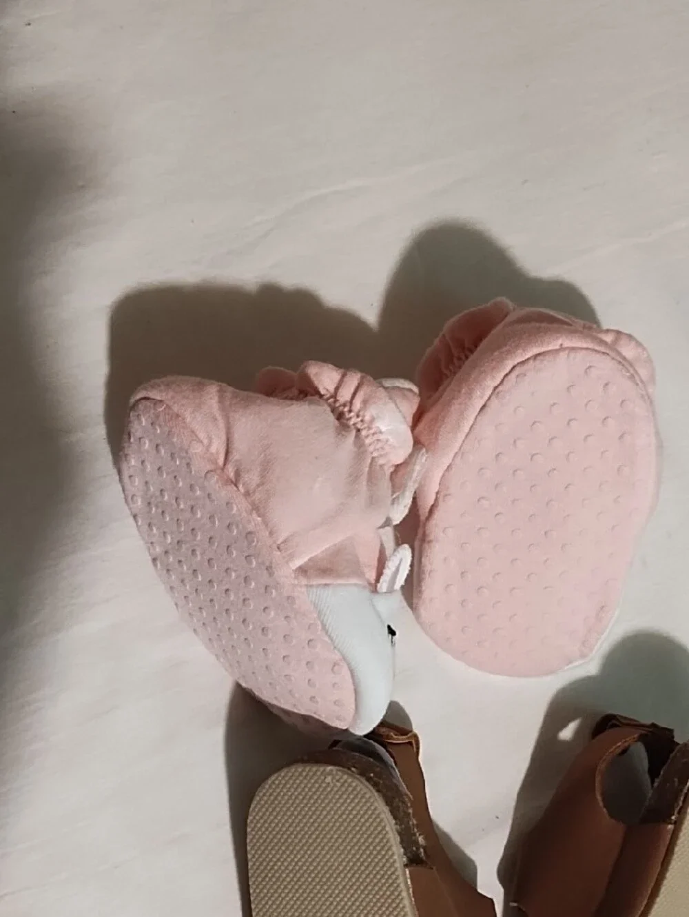 2 Pair Carter's Toddler Brown Buckle Sandals with Pink Unicorn Slippers EUC.